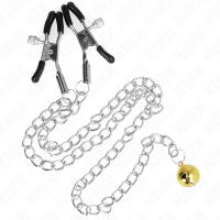 Щипки за зърна KINK - CHAIN NIPPLE CLAMPS WITH BELL 30 CM