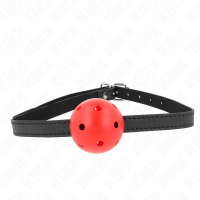 Топка за уста KINK - SIMPLICITY RED BREATHABLE 4.5 CM BALL GAG 62 x 1.5 CM