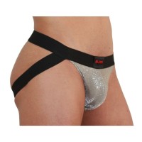 Мъжки слип BURN - 001 JOCK SHINY BEIGE / BLACK S