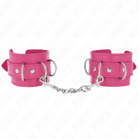 Белезници KINK - 3 D-RING WRIST RESTRAINTS ADJUSTABLE PINK 17.5-25 CM X 6 CM