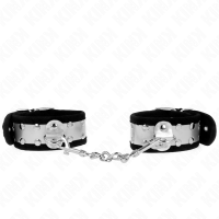 Белезници KINK - THIN WRIST RESTRAINTS BLACK / SILVER 30 X 4 CM