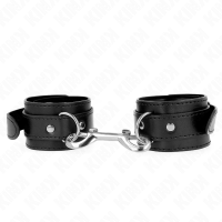 Белезници KINK - WRIST RESTRAINTS-SINGLE RIVET ROW BLACK ADJUSTABLE 17-28 CM X 5 CM