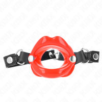 Топка за уста KINK - LIP 8 CM GAG WITH RED