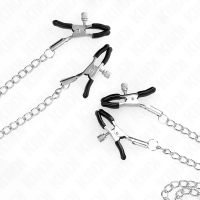 Щипки за зърна KINK - 4 NIPPLE AND CLIT CLAMPS ADJUSTABLE SILVER