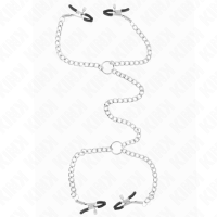 Щипки за зърна KINK - 4 CHAIN NIPPLE CLAMPS 32 CM WITH LITTLE CHAINS 14 CM