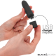 Мини вибратор BLACK & SILVER - GERI USB RECHARGEABLE VIBRATING BULLET 8 VIBRATIONS BLACK 10 X 2.2 CM