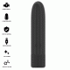 Мини вибратор BLACK & SILVER - GERI USB RECHARGEABLE VIBRATING BULLET 8 VIBRATIONS BLACK 10 X 2.2 CM