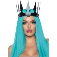 Корона LEG AVENUE - SYNTHETIC LEATHER MALEFICENT CROWN WITH STUDS BLACK