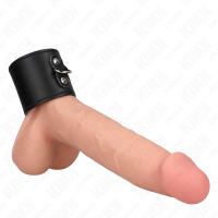 Пенис ринг KINK - LEATHER PENIS RING WITH PRESSURE CLOSURE 18 X 5 CM