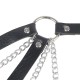 Бельо SUBBLIME - 953713 PUNK BONDAGE BELT METAL BUCKLE BLACK ONE SIZE