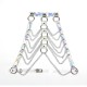 Бельо SUBBLIME - 953737 CHEST HARNESS WITH RINGS AND CHAINS SILVER ONE SIZE