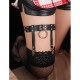 Бельо SUBBLIME - 953744 ADJUSTABLE LEATHER PUNK GARTER BLACK ONE SIZE