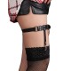 Бельо SUBBLIME - 953744 ADJUSTABLE LEATHER PUNK GARTER BLACK ONE SIZE