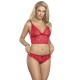 Бельо SUBBLIME - 953898 SILK AND LACE NIGHTGOWN + PANTIES RED S/M