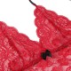 Бельо SUBBLIME - 953898 SILK AND LACE NIGHTGOWN + PANTIES RED S/M