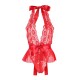 Бельо SUBBLIME - 953973 SEXY BODY WITH RUFFLES + BELT RED S/M