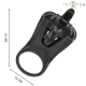 Ринг INTENSE - MABEL VIBRATING RING 10 VIBRATIONS WITH CLITORIS STIMULATOR BLACK
