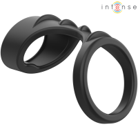 Пенис ринг INTENSE - THEO DOUBLE SILICONE PENIS RING BLACK MODEL 3