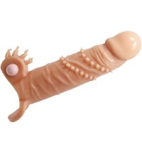 Стимулатор PRETTY LOVE - CONNOR PENIS SLEEVE + CLITORIS STIMULATOR FLESH