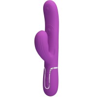 Вибратор PRETTY LOVE - PERLITA 3 IN 1 MULTIFUNCTION RABBIT VIBRATOR  PURPLE