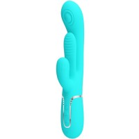 Вибратор PRETTY LOVE - SHANIA TRIPLE RABBIT MULTIFUNCTION VIBRATOR 3 IN 1 BLUE