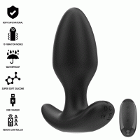 Анален плъг INTENSE - JOEY ANAL PLUG 10 VIBRATIONS BLACK REMOTE CONTROL