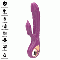 Вибратор INTENSE - HALLE MULTIFUNCTION VIBRATOR WITH DOLPHIN STIMULATING TONGUE PURPLE