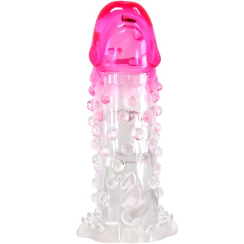 Пенис накрайник PRETTY LOVE - WILFORD REALISTIC ENLARGEMENT SHEATH WITH EMBOSSED PENIS PINK
