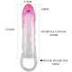 Пенис накрайник PRETTY LOVE - ODES REALISTIC 2 CM ENLARGEMENT SHEATH FOR PENIS PINK