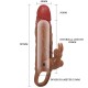 Пенис накрайник PRETTY LOVE - OSMAR PENIS SLEEVE + VIBRATING CLITORIS STIMULATOR