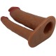 Пенис накрайник PRETTY LOVE - YAIRON DOUBLE PENIS SLEEVE WITH 4 CM EXTENSION MULATTO