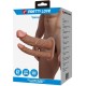Пенис накрайник PRETTY LOVE - YAIRON DOUBLE PENIS SLEEVE WITH 4 CM EXTENSION MULATTO