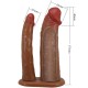 Пенис накрайник PRETTY LOVE - YAIRON DOUBLE PENIS SLEEVE WITH 4 CM EXTENSION MULATTO