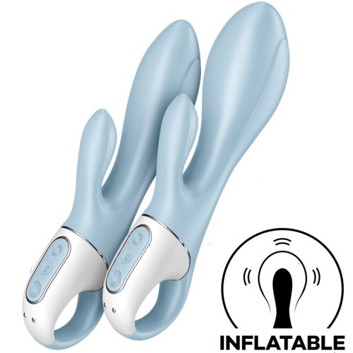 Вибратор SATISFYER - AIR PUMP BUNNY 1 INFLATABLE RABBIT VIBRATOR BLUE