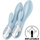 Вибратор SATISFYER - AIR PUMP BUNNY 1 INFLATABLE RABBIT VIBRATOR BLUE