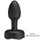 Анален разширител PRETTY LOVE - OLMAN ANAL PLUG WITH  LED LIGHT BLACK 8.8 CM