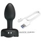 Анален разширител PRETTY LOVE - OLMAN ANAL PLUG WITH  LED LIGHT BLACK 8.8 CM