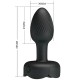 Анален разширител PRETTY LOVE - OLMAN ANAL PLUG WITH  LED LIGHT BLACK 8.8 CM