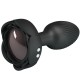 Анален разширител PRETTY LOVE - OLMAN ANAL PLUG WITH  LED LIGHT BLACK 8.8 CM