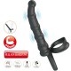 Анален разширител PRETTY LOVE - TATUM VIBRATING PENIS RING WITH PLUG 10 VIBRATIONS BLACK