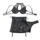 Комплект SUBBLIME - 957582 LEATHER BRA AND SKIRT SET BLACK S/M