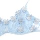 Комплект SUBBLIME - 957629  FLOWER EMBROIDERED BRA AND PANTIES SET SKY BLUE S/M