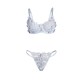 Комплект SUBBLIME - 957629  FLOWER EMBROIDERED BRA AND PANTIES SET SKY BLUE S/M