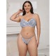 Комплект SUBBLIME - 957636 FLOWER EMBROIDERED BRA AND PANTIES SET SKY BLUE L/XL