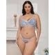 Комплект SUBBLIME - 957636 FLOWER EMBROIDERED BRA AND PANTIES SET SKY BLUE L/XL