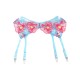 Комплект SUBBLIME - 957650 FLOWER EMBROIDERED BRA AND GARTER BELT SET PINK L/XL