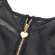 Рокля SUBBLIME - 957667 HEART ZIPPER LEATHER DRESS BLACK S/M