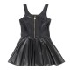 Рокля SUBBLIME - 957667 HEART ZIPPER LEATHER DRESS BLACK S/M