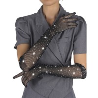 Ръкавици SUBBLIME - 957469SHINE TRANSPARENT GLOVES BLACK S/M