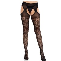 Секси чорапи LEG AVENUE - FLORAL LACE STOC